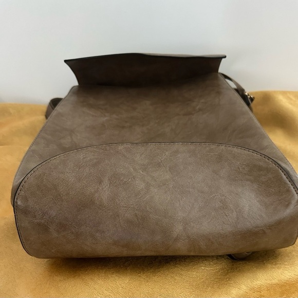 Boutique Crossbody Backpack Faux Leather Pockets Adjustable Strap Vegan Leather